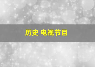 历史 电视节目